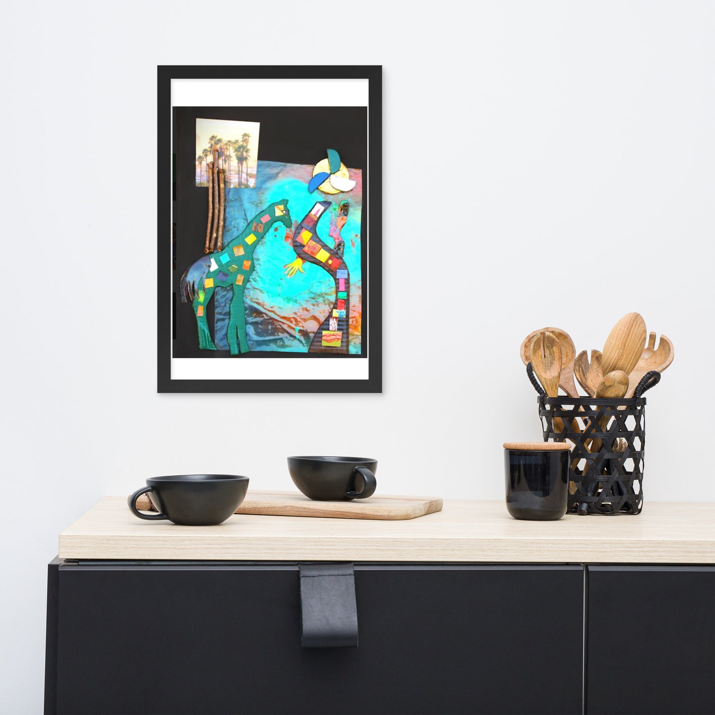 Framed photo paper poster