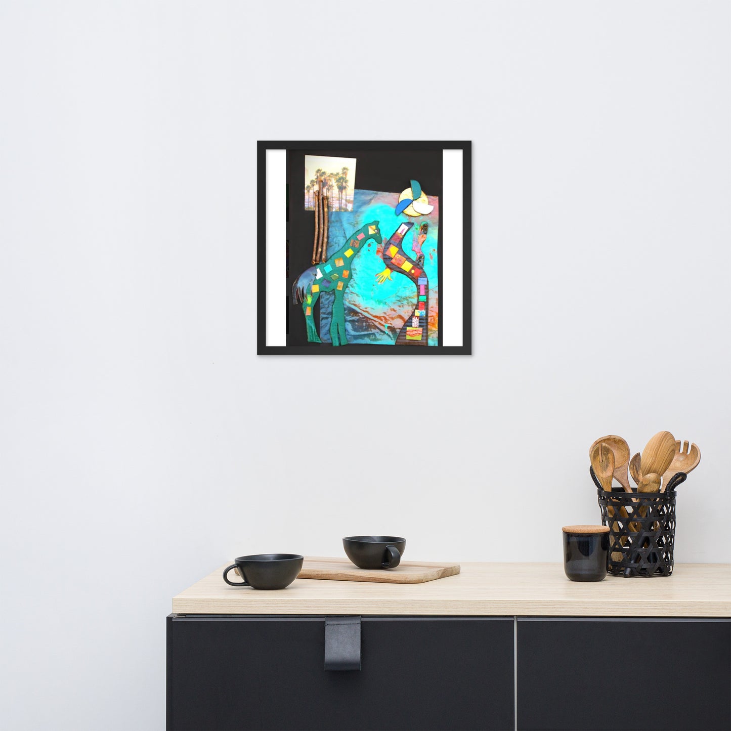 Framed photo paper poster