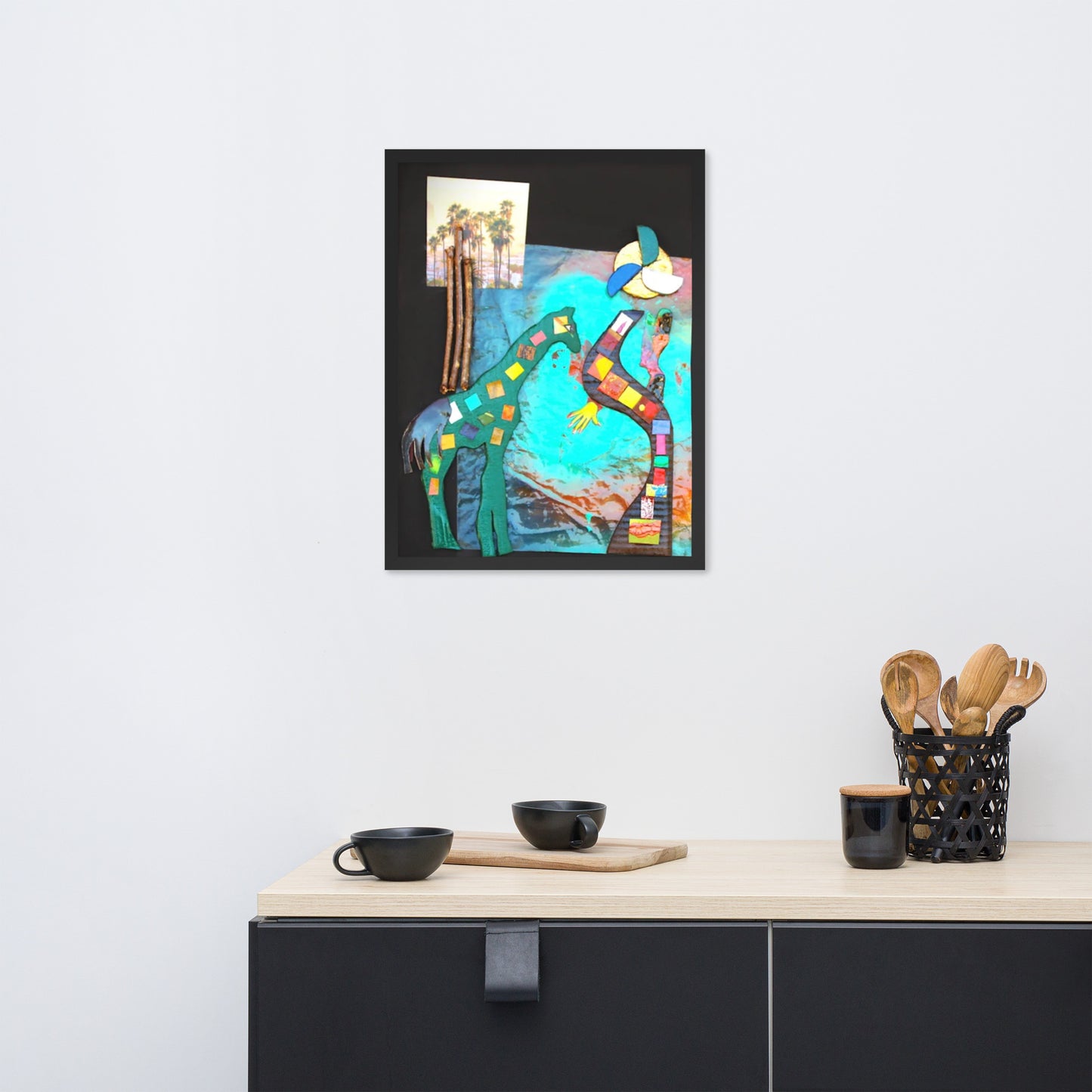 Framed photo paper poster