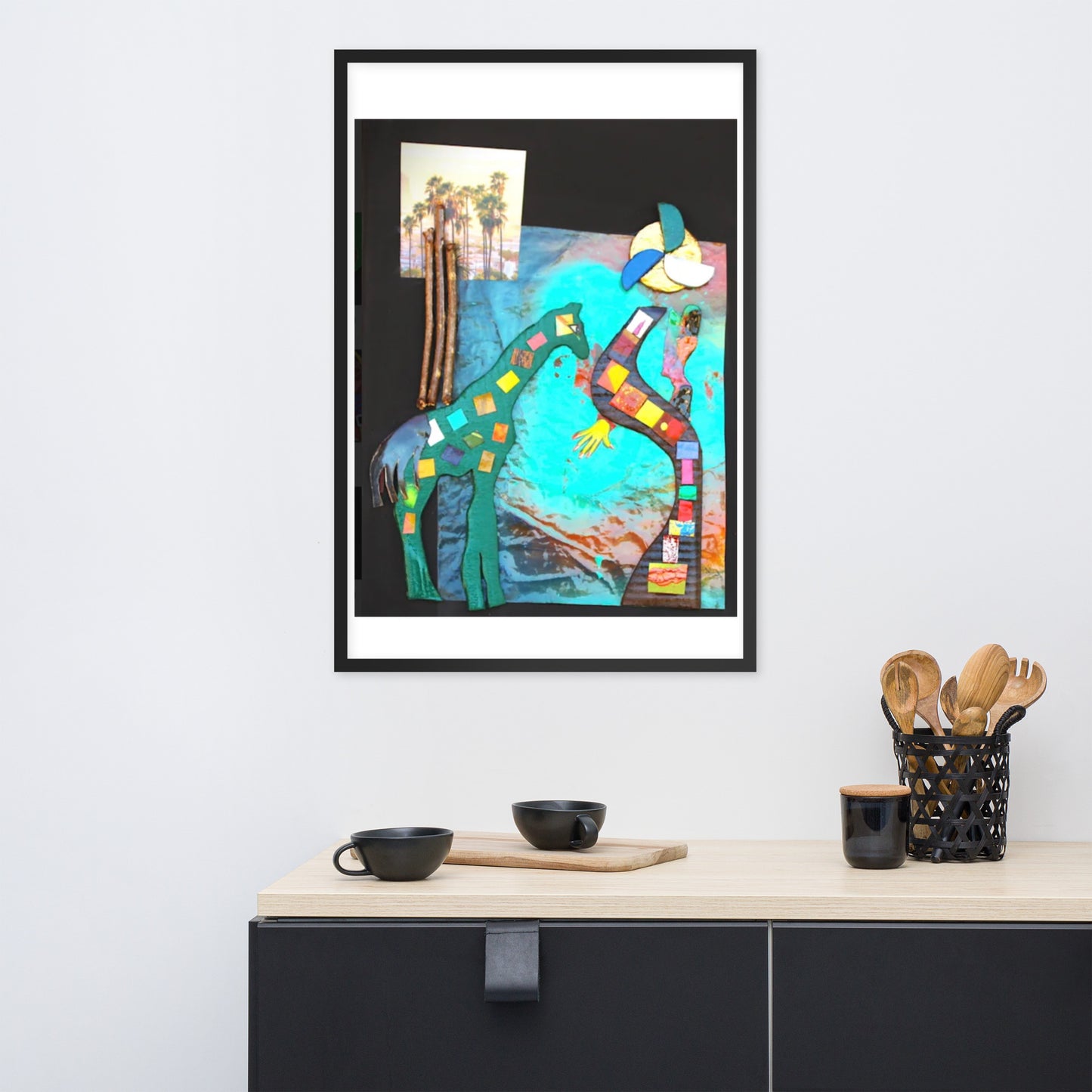 Framed photo paper poster