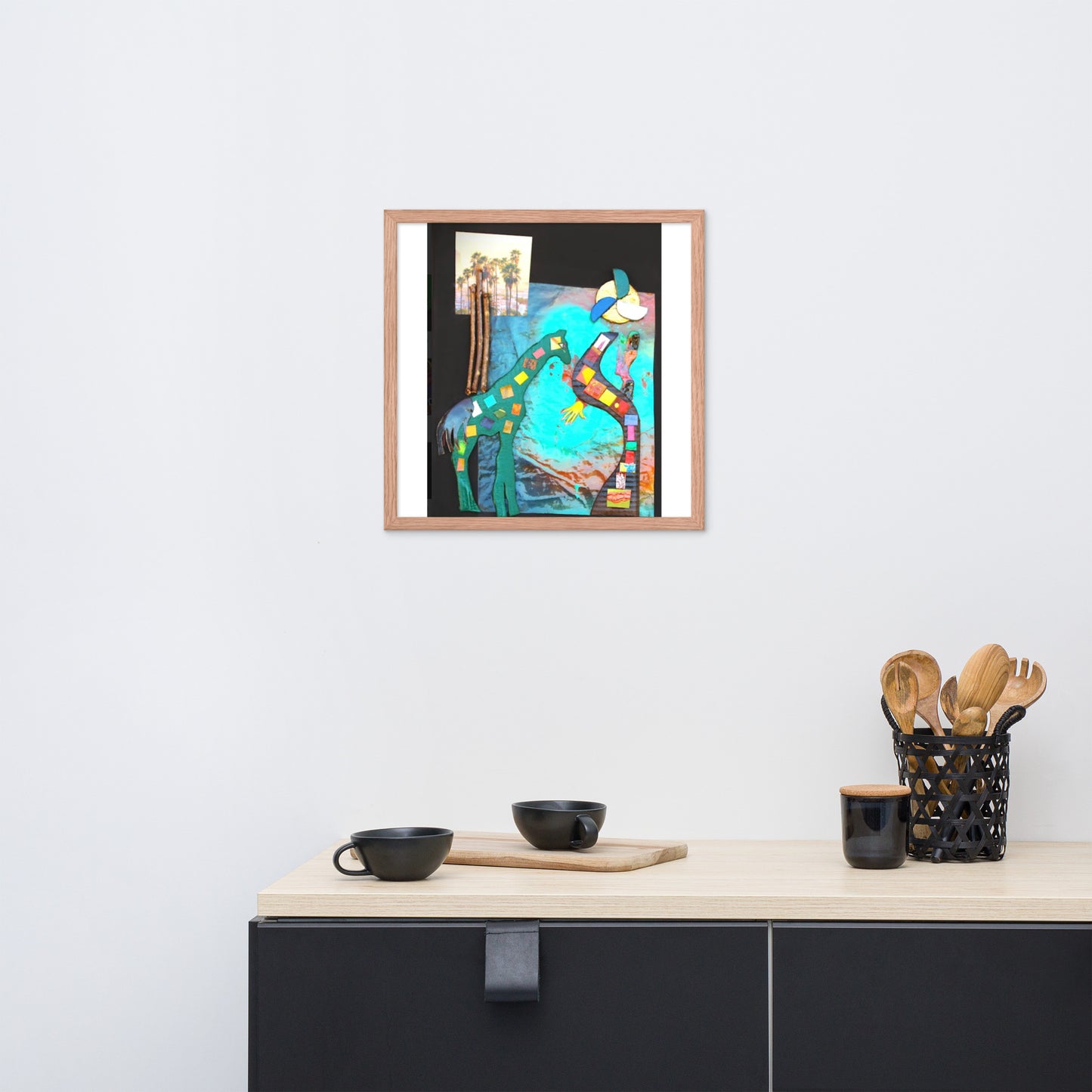 Framed photo paper poster