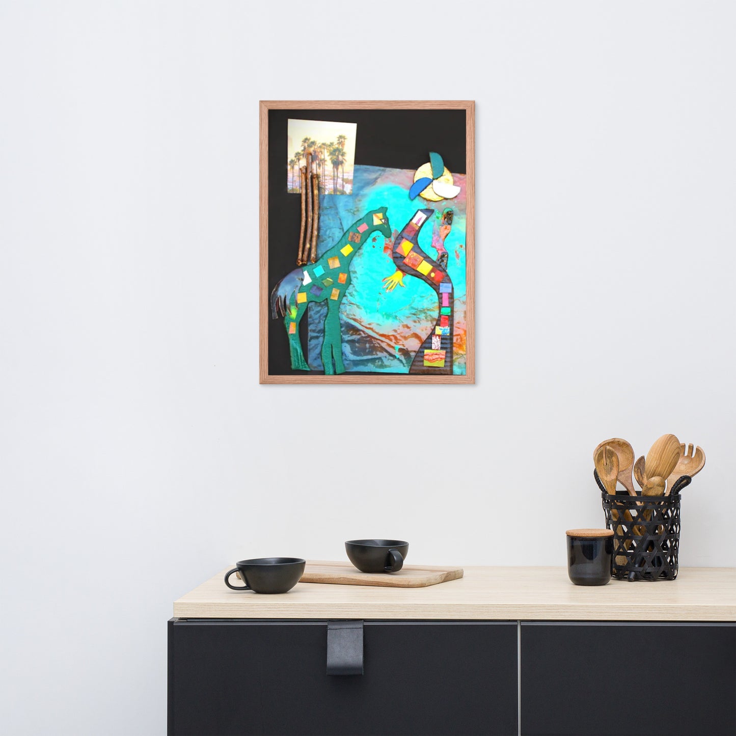 Framed photo paper poster