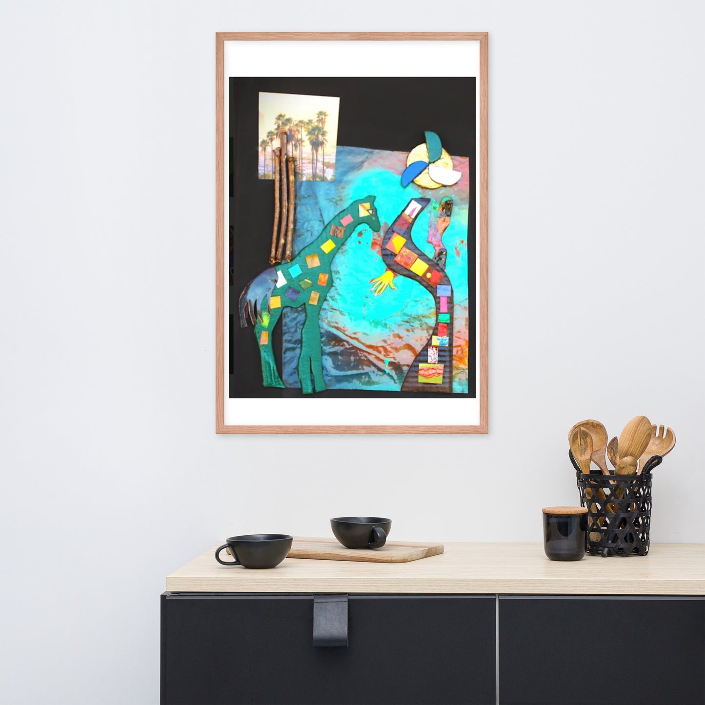 Framed photo paper poster