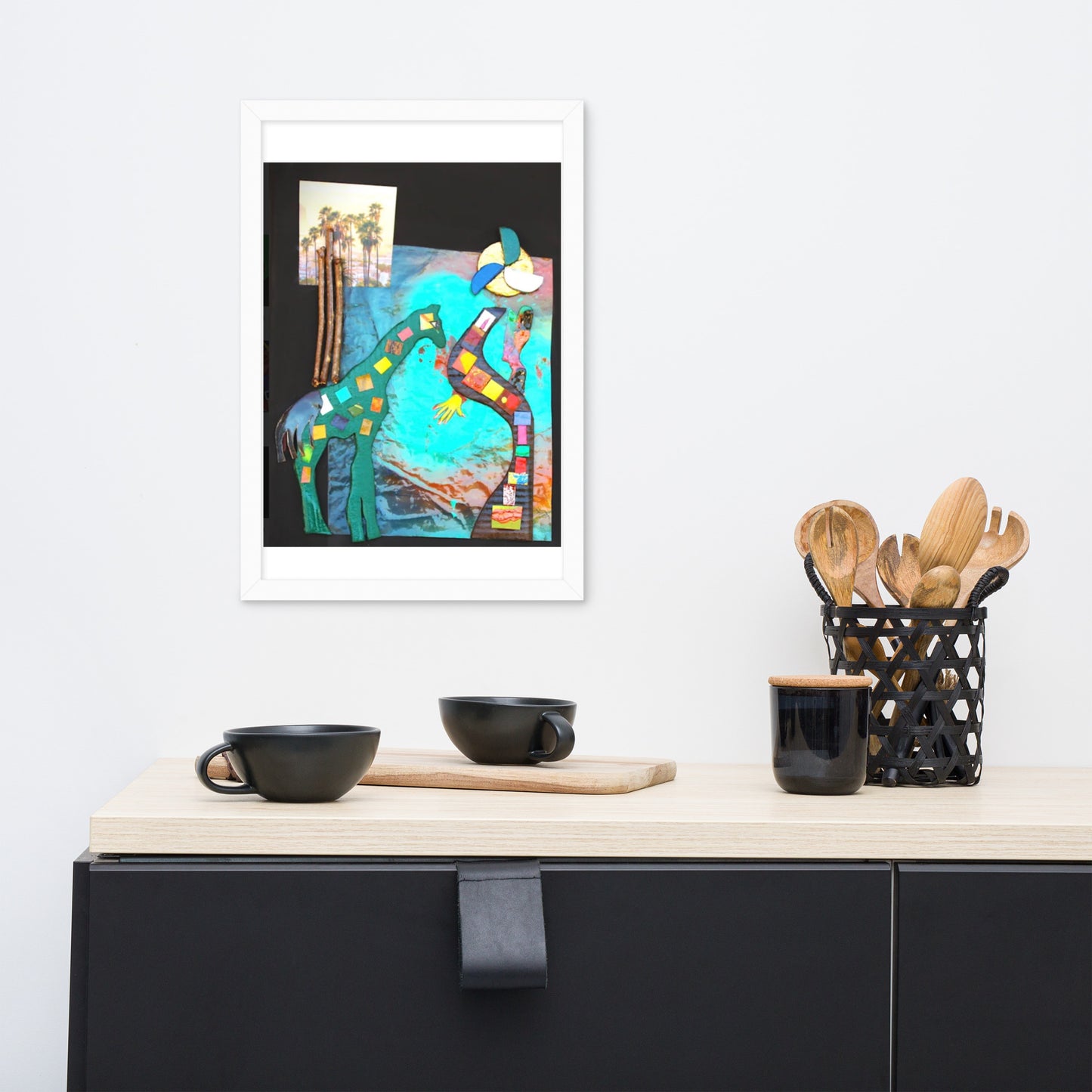 Framed photo paper poster