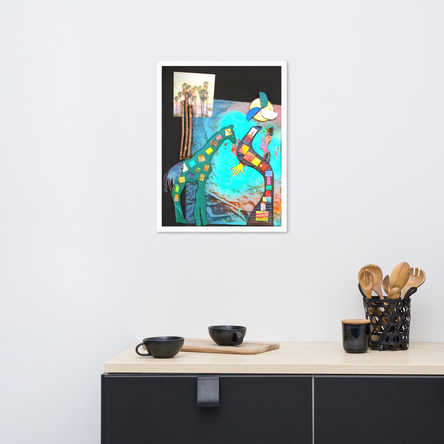 Framed photo paper poster