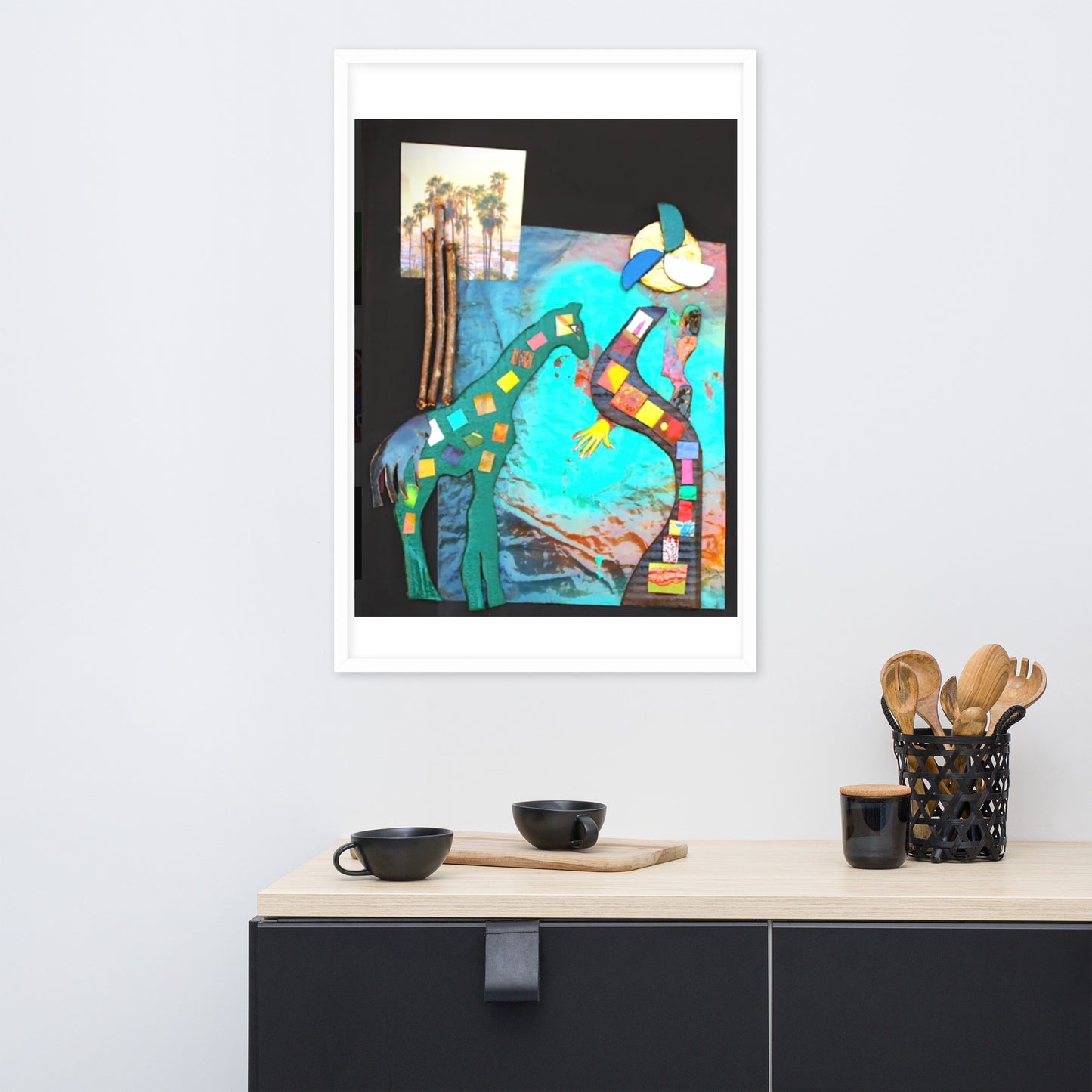 Framed photo paper poster